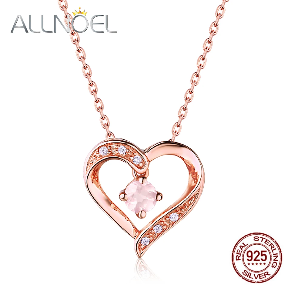 ALLNOEL 925 пробы серебряное ожерелье с подвеской для женщин настоящее ювелирное