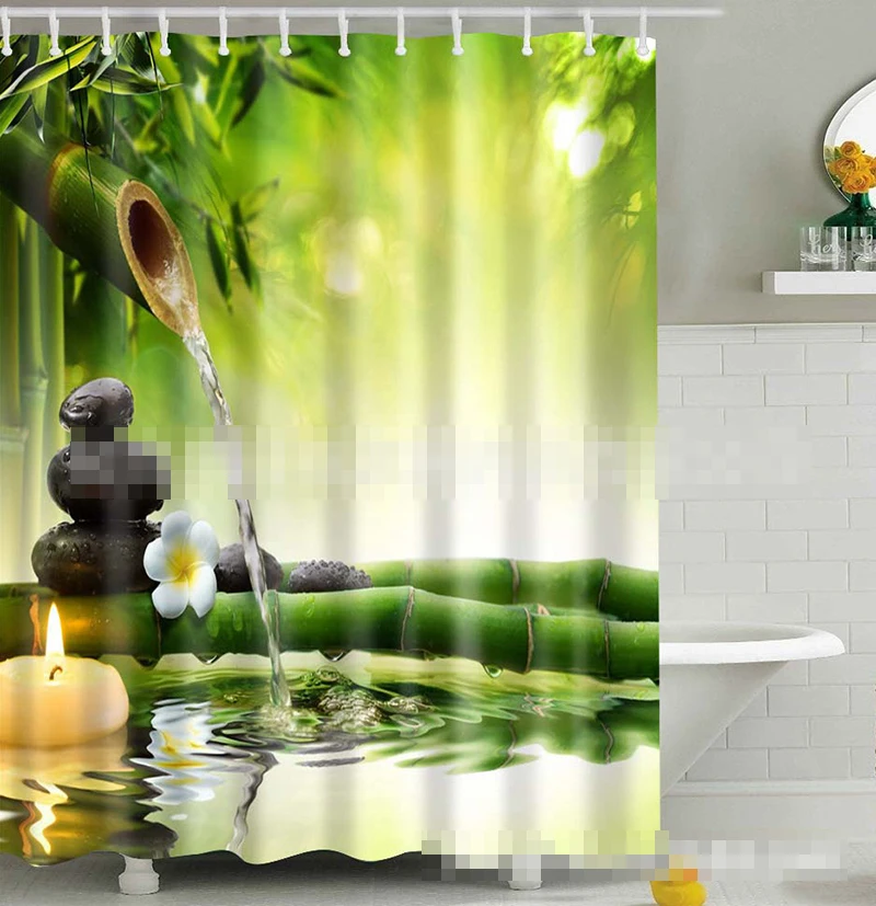 

Креативные цифровые печатные шторы для душа из полиэстера