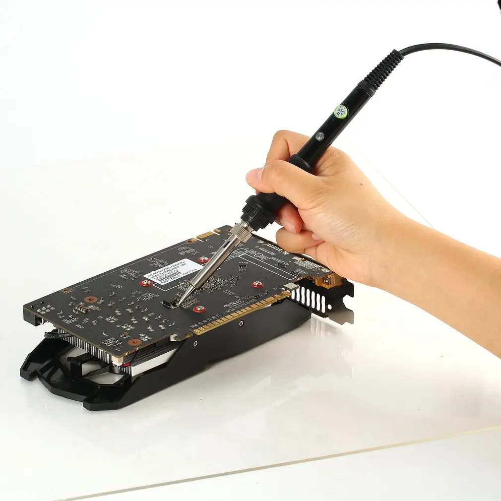 

60W Electronic Soldering Iron Gun Welding Tool Temperature Adjustable Rework Repairing Tool Solder with LED Indicator