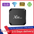 SUB TV 4K X96mini IP TV Box Android 9,0 TV BOX Amlogic S905W 1 + 8 Гб 2 + 16 Гб H.265 медиаплеер X96 Mini IP TV Box Доставка из Франции