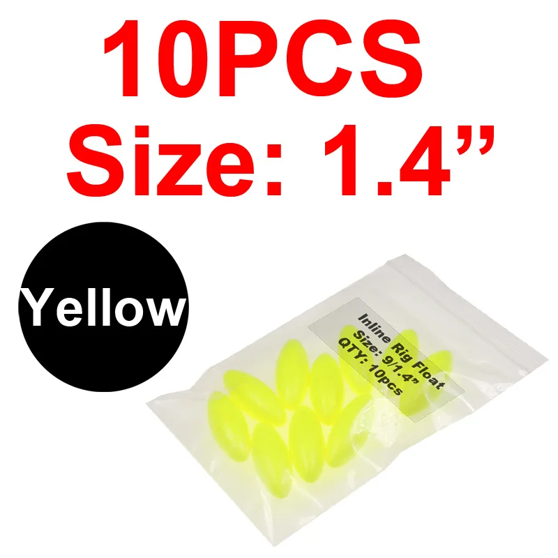 10pcs yellow 9l1.4 JIGEECARP 10 шт. поплавок для ловли сома, плавучий поплавок из этиленвинилацетата, поплавок для соленой воды, Рыболовные Поплавки, аксессуары, снапперы - Цвет: 10pcs yellow 9l1.4