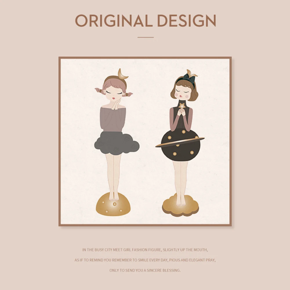 

Miniature Elegant Girl Figurines Girls Crafts Ornaments Modern Valentine's Day Resin Home Decoration Microornament Landscape