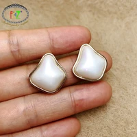 f j4z 2021 trend earrings rings baroque irregular simulated pearl stud earring adjustable ring jewelry dropship