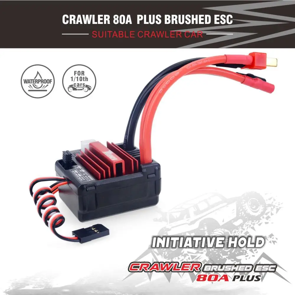 

540 Plus Brushed motor Surpass hobby Rocket 13T 16T 20T 5-Slot W/80A ESC for Axial TRAXXAS WLTOYS 1/10 RC Clawler Car
