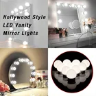 5V голливудский косметический зеркальный светильник с регулируемой яркостью и USB зарядкой для сенсорного управления для макияжа туалетный столик для ванной зеркальная стена