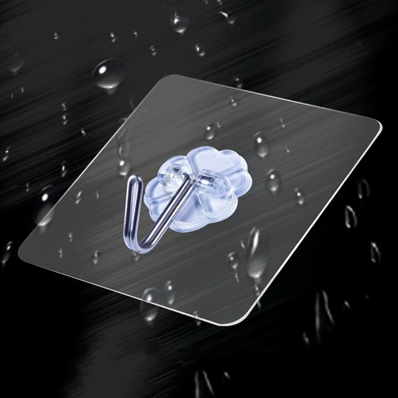 6pcs Durable Adhesive Hooks Strong Sticky Kitchen Wall Hanger Ceiling |