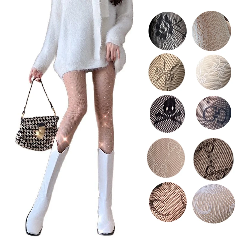 

Gothic Tights Pantyhose Japanese Black Retro Rose Flower Vine Fishnet Stocking Lace Trousers Little Love Bottoming G Stockings