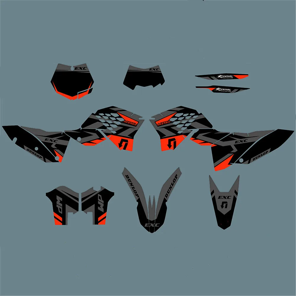 Для KTM EXC XCF XC-F 2008 2009 2010 2011 Motocross team графические наклейки наборы наклеек для SX SXF 125-525