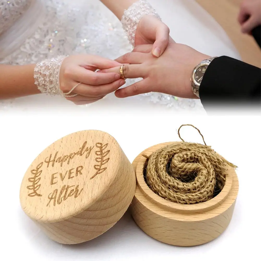 

Personalized Rustic Wedding Wooden Ring Box Jewelry Trinket Storage Container Holder Display Box Custom Rings Bearer Blank DIY