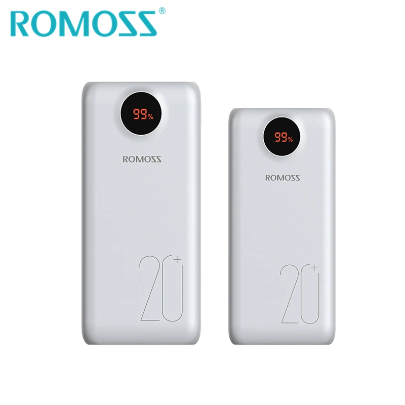 Внешний мини аккумулятор ROMOSS SW20 PS + 20000 мАч 18 Вт/22 5 Вт QC3.0 быстрая зарядка