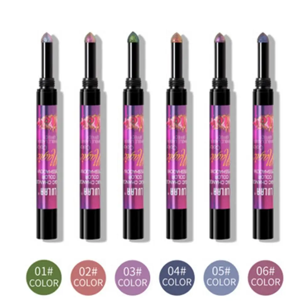 

Eyeshadow Sticks 6 Color Eyeshadow Stick Stereo Gradient Shimmer Double Color Eye Shadow Pen Waterproof Easy To Wear Eyeshadow
