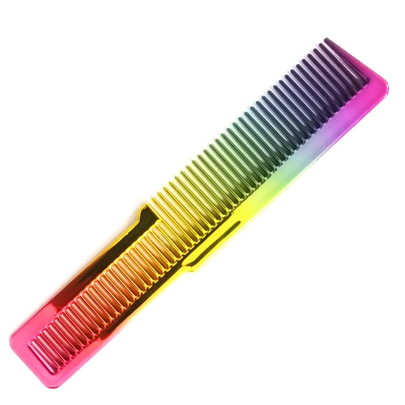 

3 Styles Salon Electroplating Haircut Comb Barbershop Hair Cutting Comb Oil Hair Comb Hairdresser Styling Comb G1107