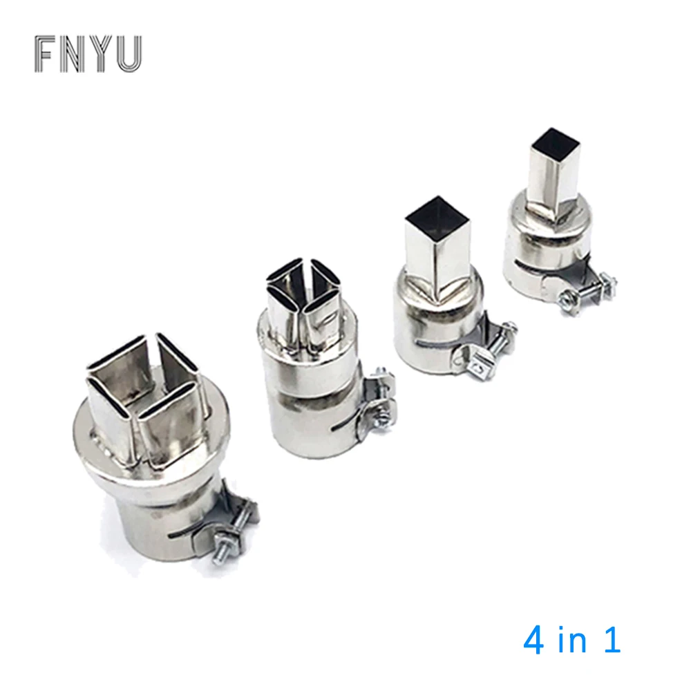 

Universal Hot Air Gun Nozzles 4PCS Each Kind Specification Kit BGA Soldering Station Rework Stations Nozzle Welding Accessories