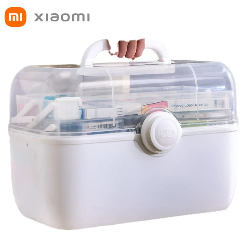 

Xiaomi Mi Xiomi бытовой портативный многоуровневый многофункциональный инструмент большой емкости для оказания первой помощи для семьи Mijia удобн...