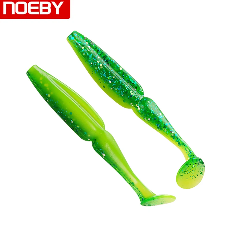 NOEBY S3109 6 шт./пакет Мягкая приманка комплект хвост 8 см/3 5 г зеленый воблер