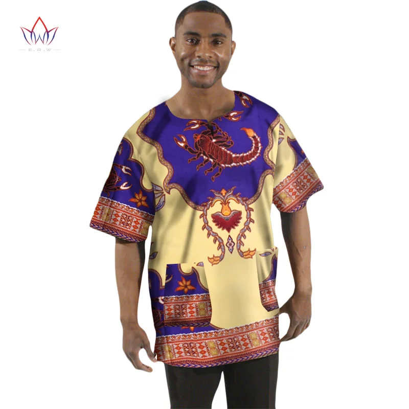 Традиционная африканская одежда восковая Футболка с принтом мужские футболки