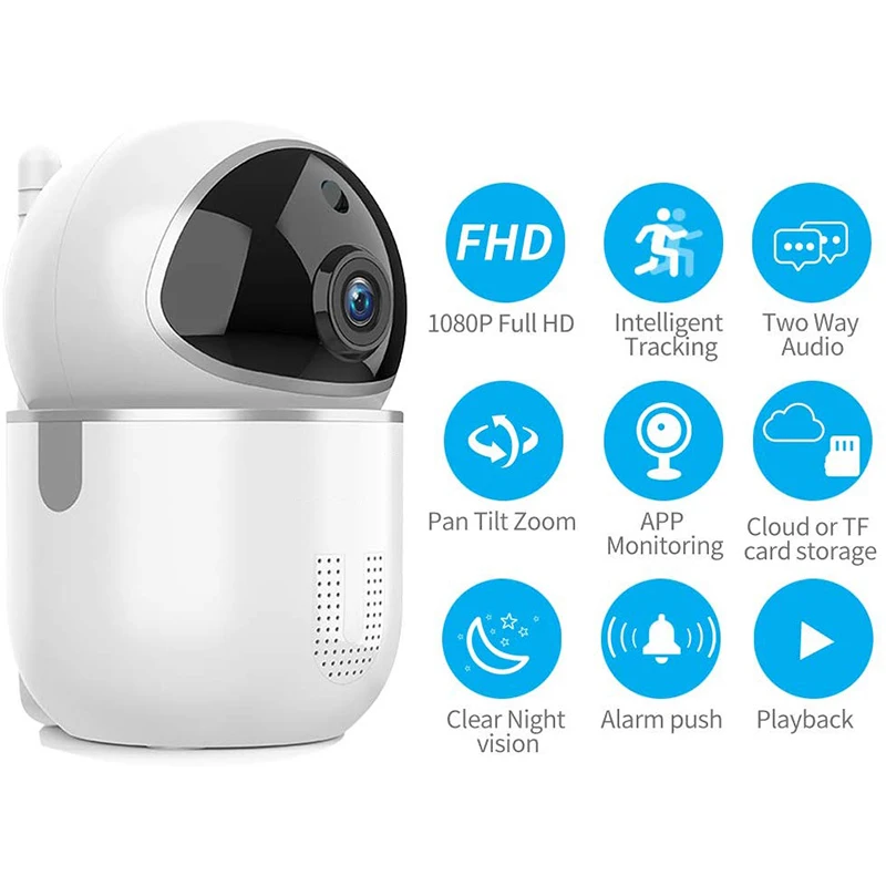 1080P облачная IP камера детский монитор умный с автоматическим отслеживанием для