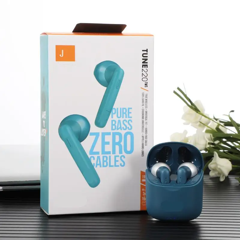 

T220TWS 5.0 Wireless Bluetooth Music Headset Mobile Phone Binaural Stereo Semi-in-ear Call Headset