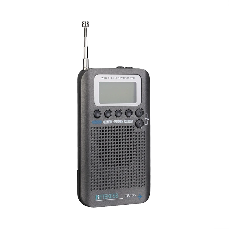 Портативный радиоприемник Retekess TR105 FM/AM/SW/CB/AIR/VHF с таймером