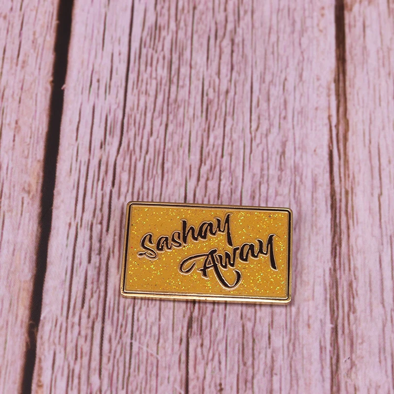 Брошь Sashay away с золотым блеском жесткая эмалированная булавка Rupaul drag race яркий