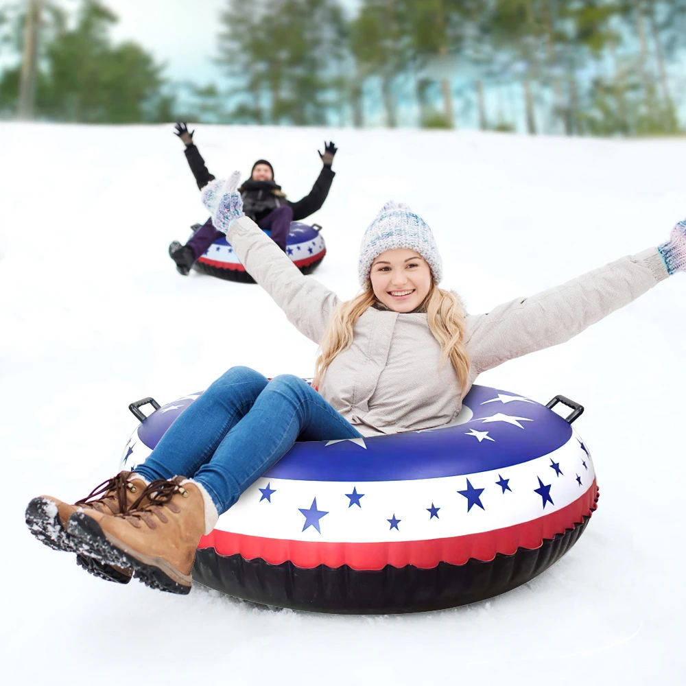 Надувные зимние лыжные круги снежные трубы катание на лыжах плавающие сани круг
