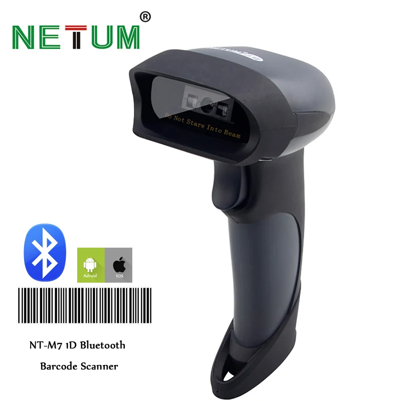 NETUM портативный Bluetooth CCD сканер штрих-кода беспроводной 1D считыватель штрих-кода для Android ios iphone NT-M7