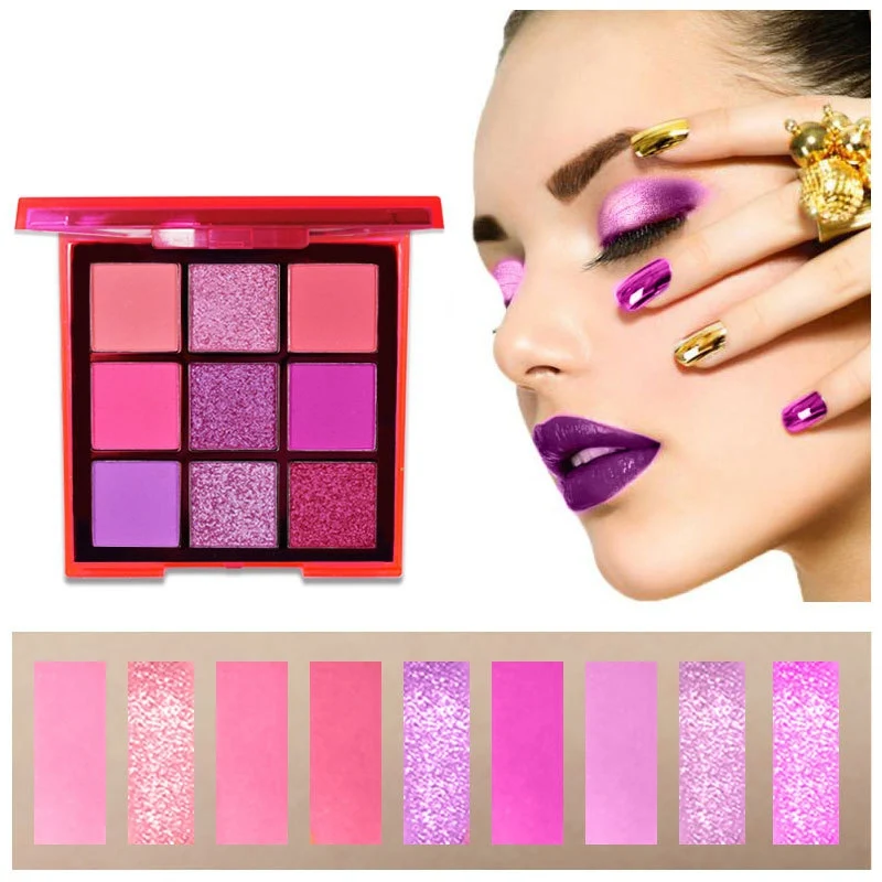 9-цветами теней для век с матовым мерцание Перламутровые тени Палитра прочного