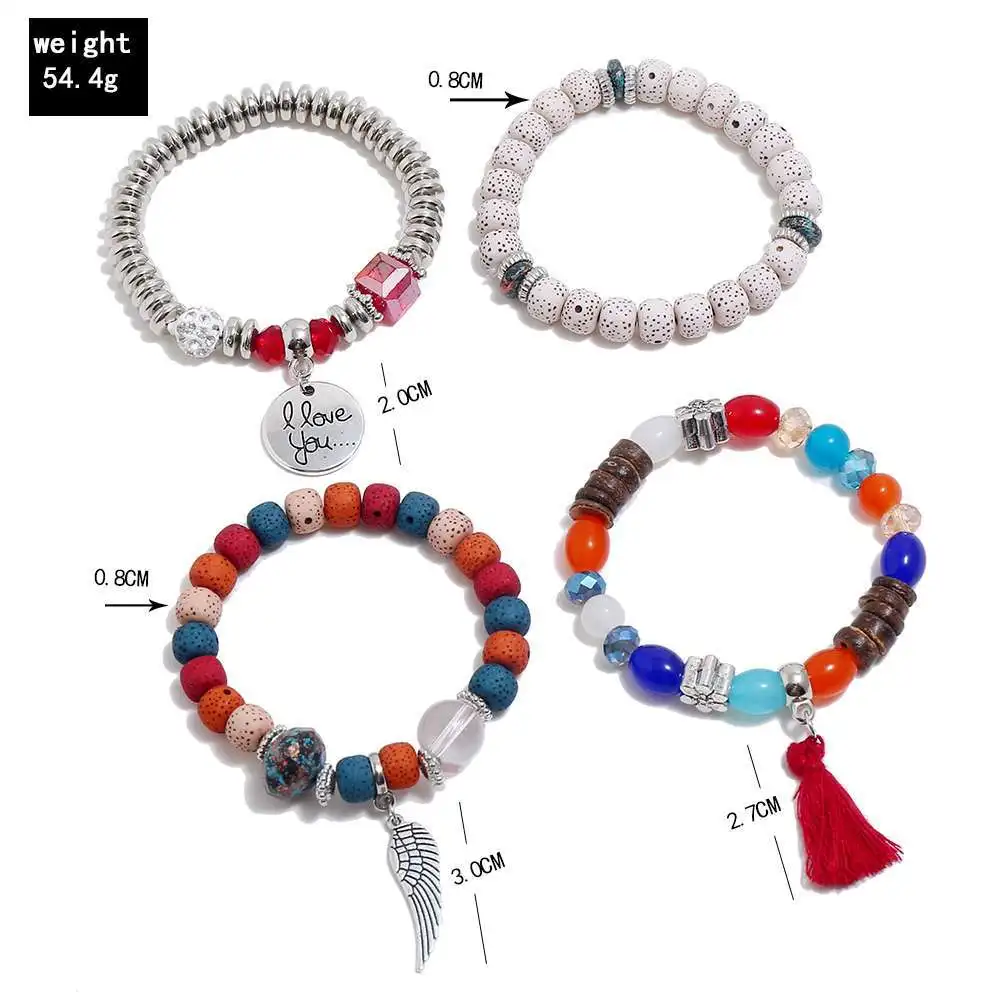 Лидер продаж 2019 модный браслет с бусинами из натурального вулканического камня