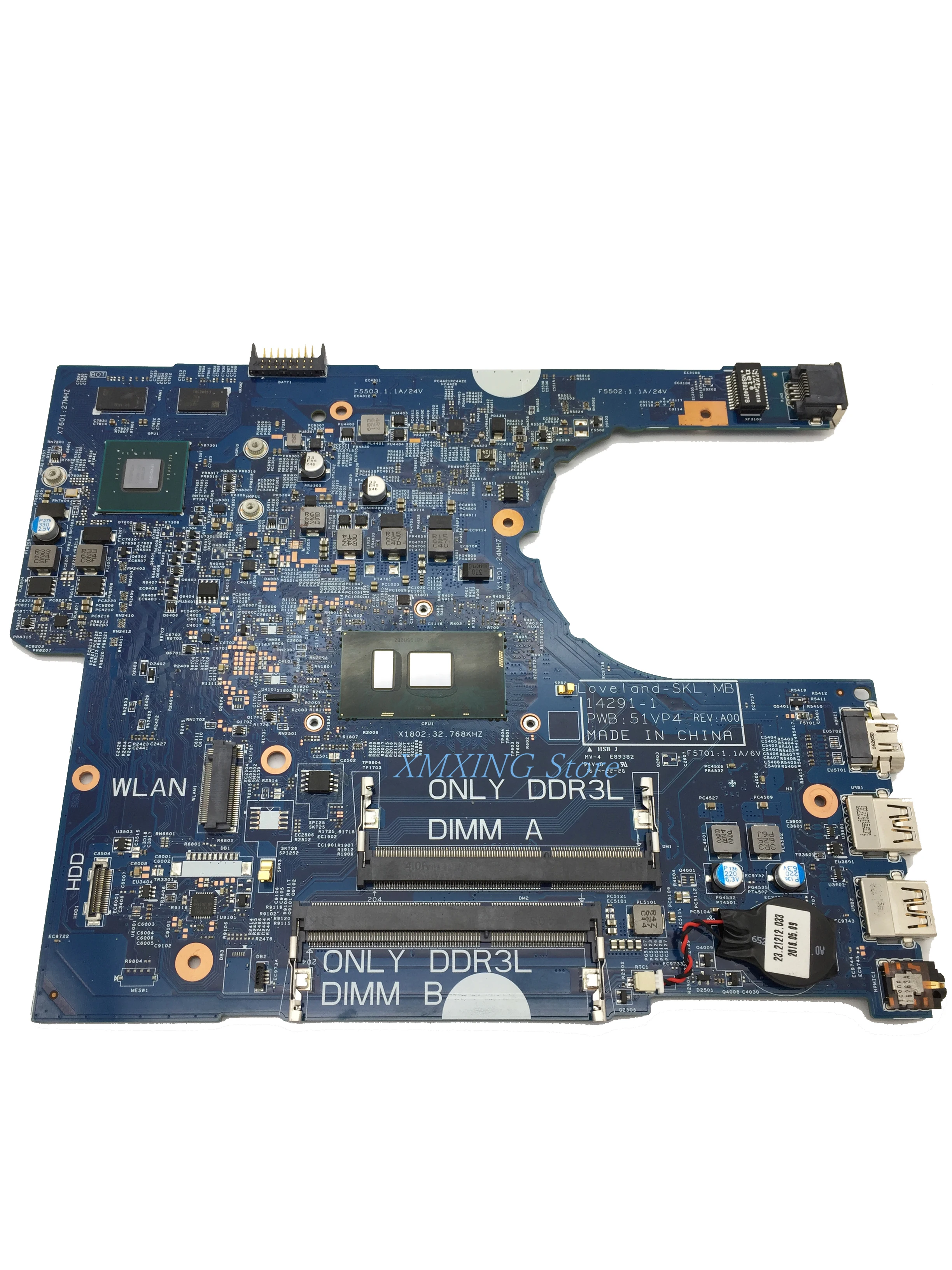 FULCOL для DELL latitude 3470 3570 Материнская плата ноутбука I7-6500U Процессор N16V-GM-B1 GPU CN-00KCD9 601D33