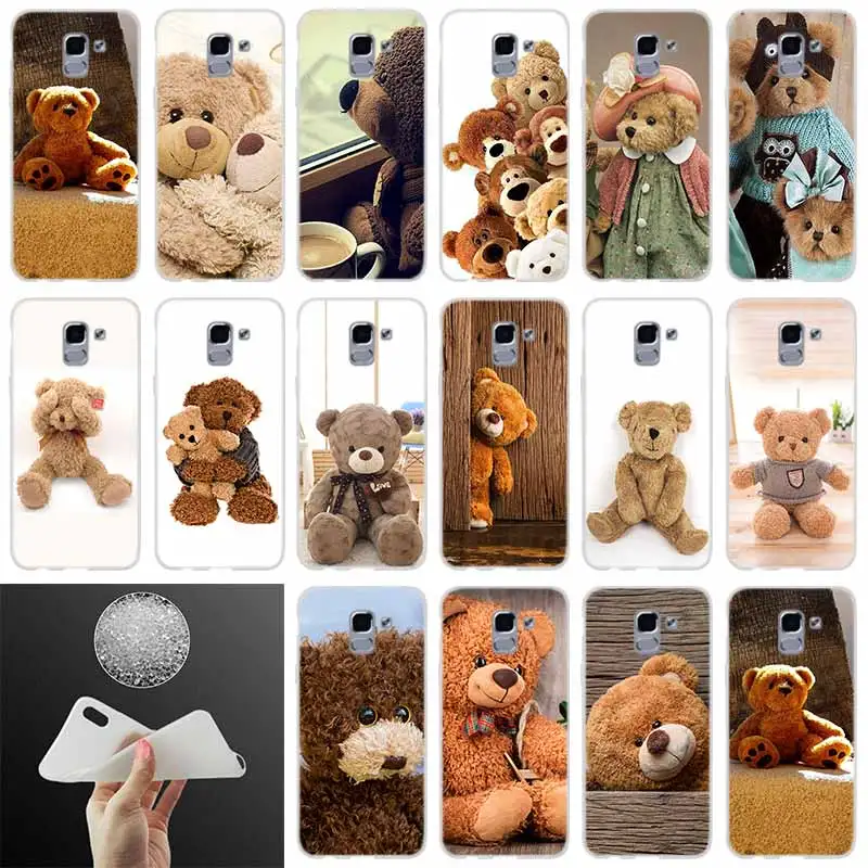 Мягкий силиконовый чехол для телефона милый плюшевый мишка Samsung Galaxy J6 J4 J8 J7 2018 Plus J3