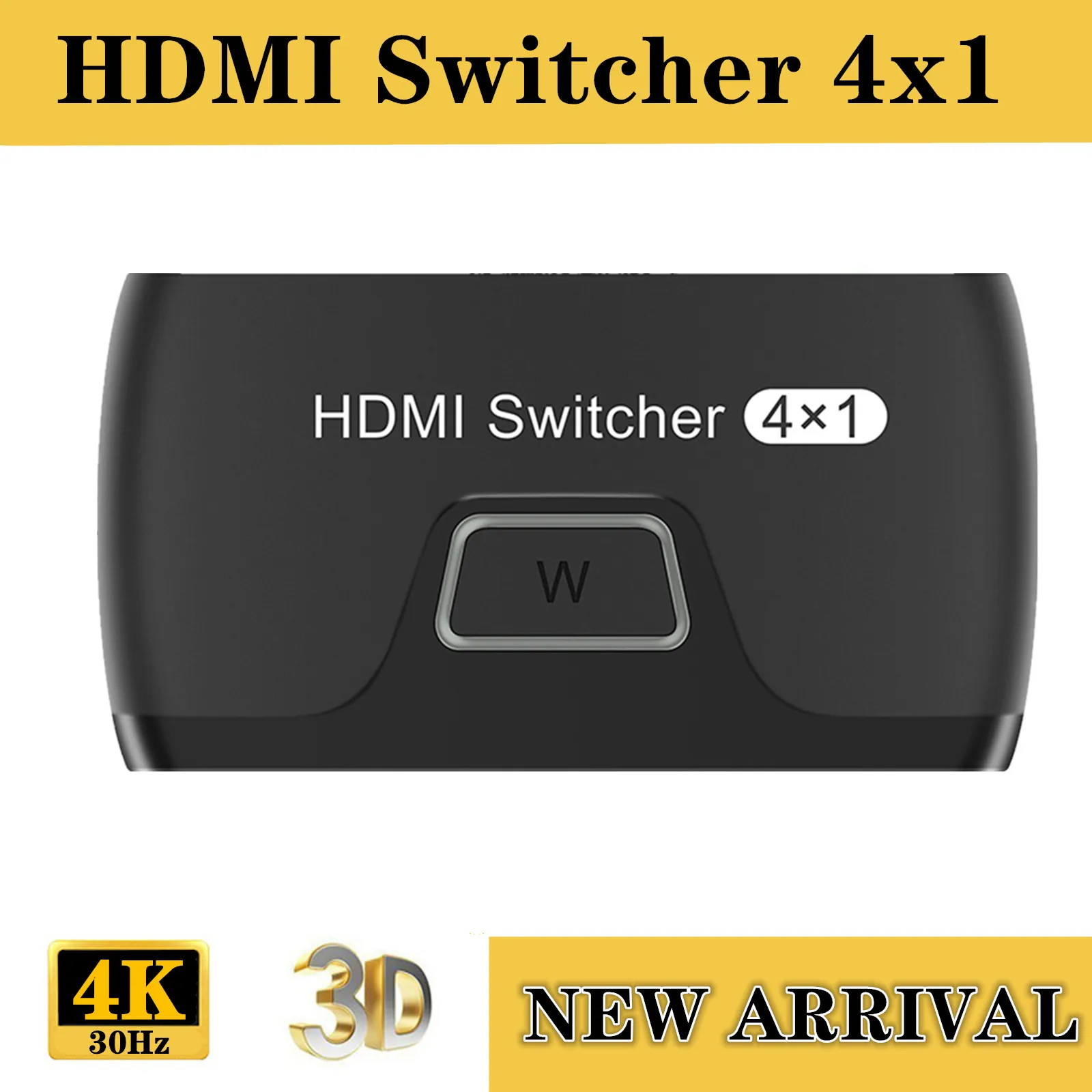 Коммутатор HDMI 4 в 1, 4 порта, 4K/60 Гц, Full 3D HDMI 1,4, X/30 Гц