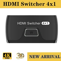 hdmi switcher 4 in 1 out 4 ports 4k60hz hdmi switch full 3d hdmi 1 4 3840x216030hz