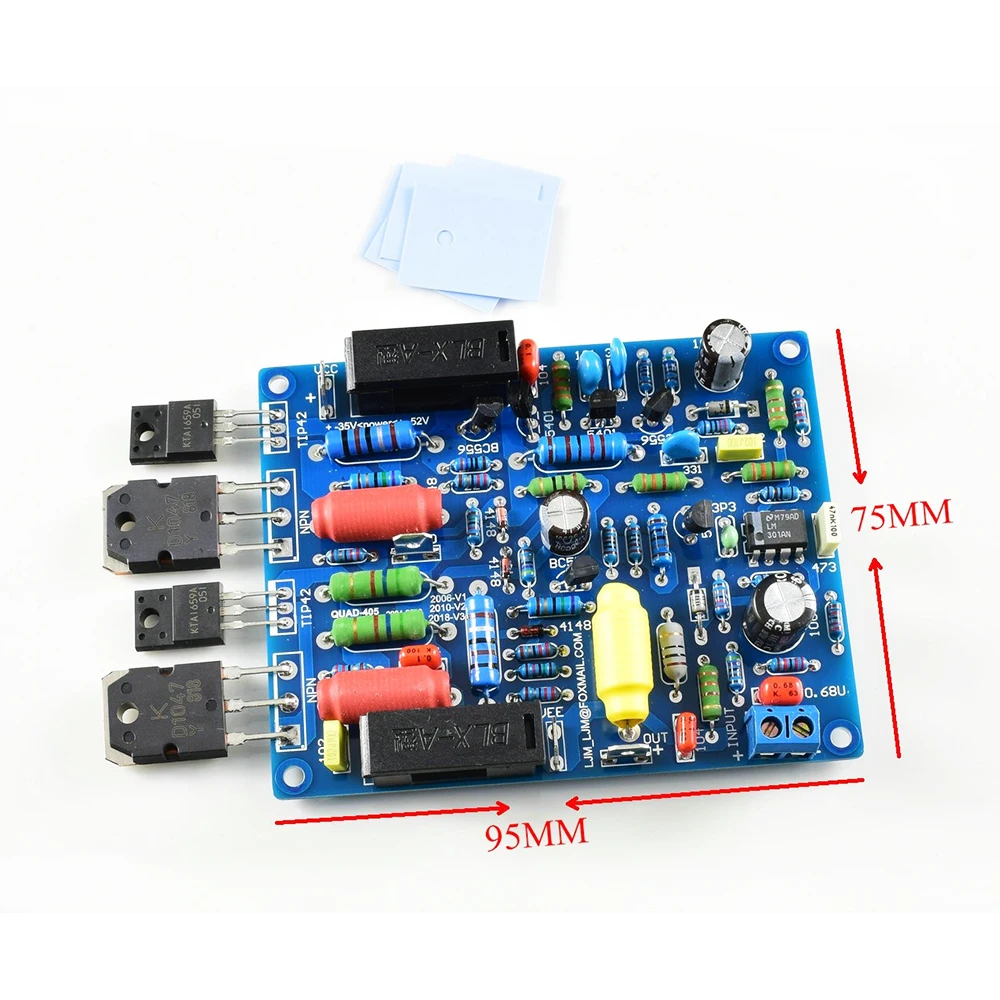 Плата усилителя мощности аудио Lusya 2 шт. QUAD405 100 Вт * стерео усилитель комплект DIY