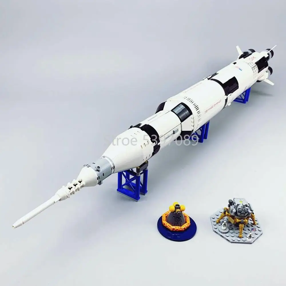 Кирпичи в наличии совместимые со строительными блоками Legoinglys Nasasa The Apollo Saturn V 21309