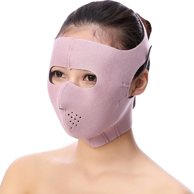 Полная маска для лица массажер пояс похудения v-образная линия подтяжка шеи