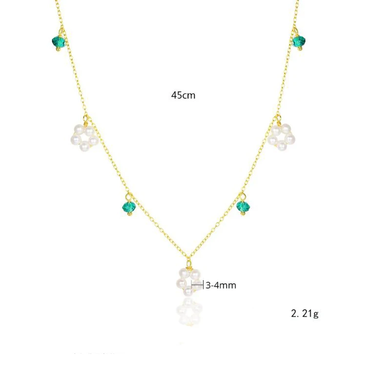 Ожерелье из серебра 925 пробы с натуральным жемчугом|necklace with|natural pearl necklacefashion necklace |