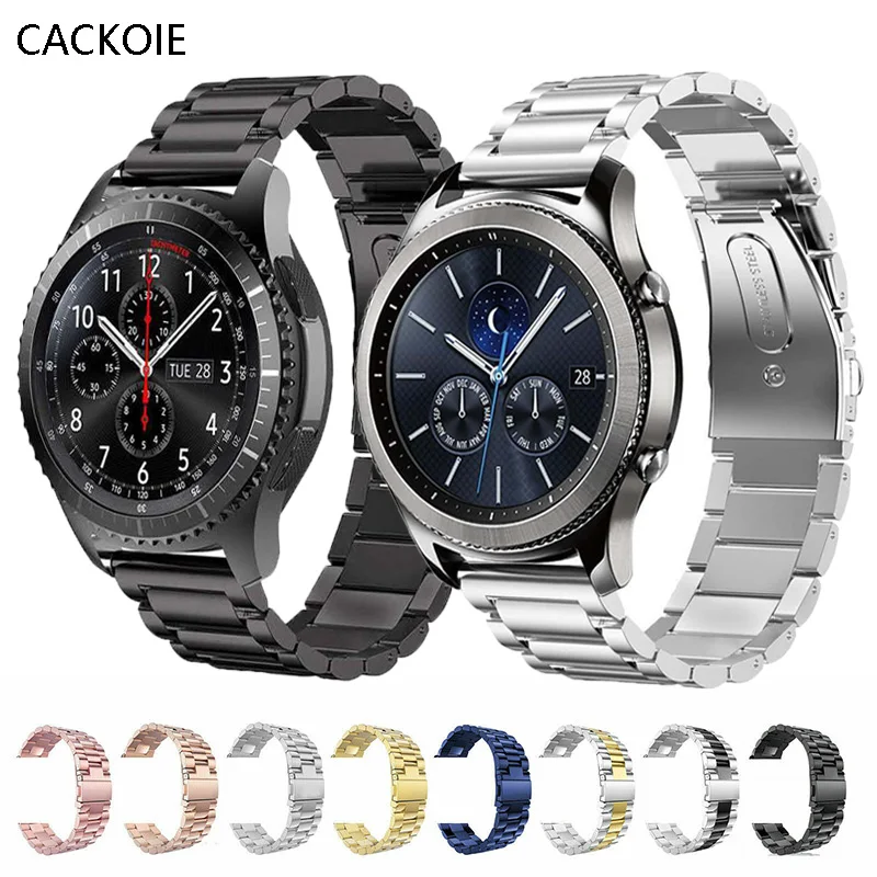 

Ремешок 22 мм 20 мм для Samsung Galaxy watch 46 мм 42 мм ремешок из нержавеющей стали gear S3 Active2 металлический ремешок для huawei watch GT 2