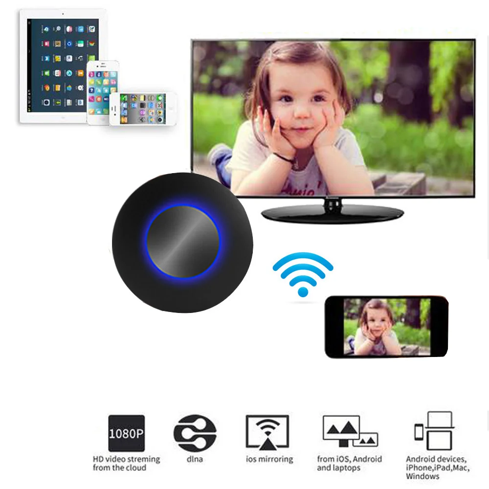 AllShare Cast DLNA Miracast Airplay экран зеркалирование HD tv Dongle HDMI Палка беспроводной Wifi Автомобильный AV RCA видео адаптер телефон к телевизору