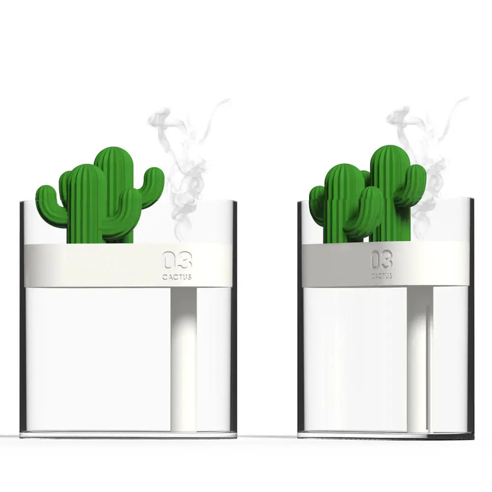 

SOTHING 319 Clear Cactus Ultrasonic Air Humidifier 160ML Color Light USB Air Purifier Anion Mist Maker Water Atomizer