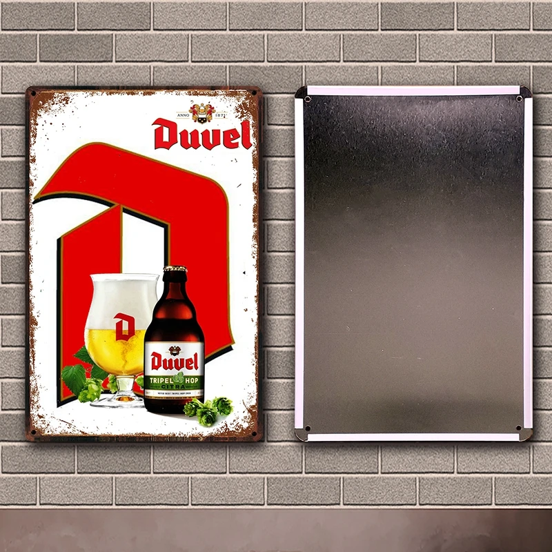 Металлическая вывеска Kelly66 с изображением бельгийского вина гримбергена орваля