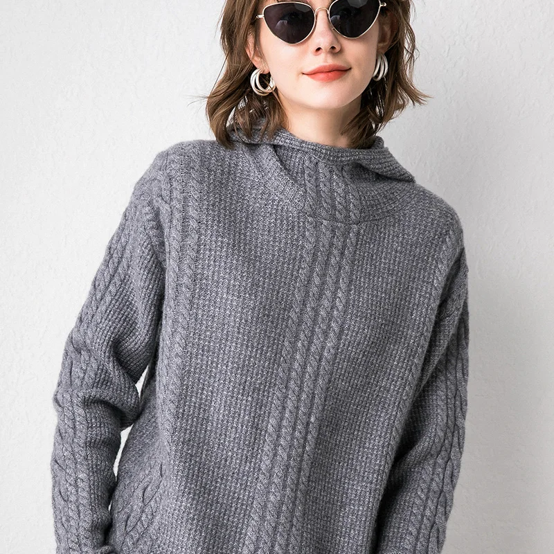 Пончо Новое поступление 2020 Зимний новый женский свитер толстый кашемировый с