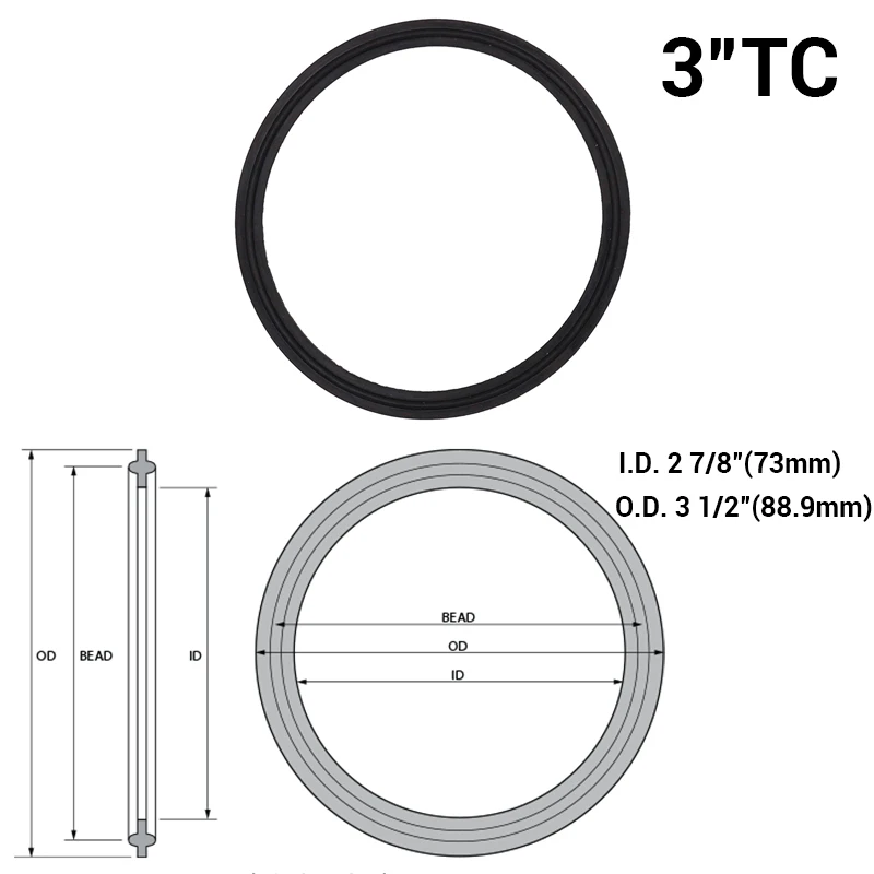 Трехзажимная черная уплотнительная прокладка EPDM 5 шт./лот оборудование для