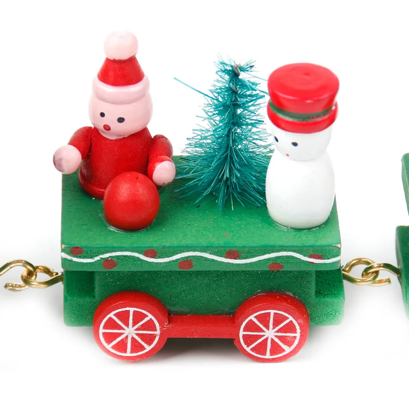 PATIMATE Christmas Wooden Train Merry Christmas Decorations For Home Christmas Ornaments Xmas Navidad Gift New Year