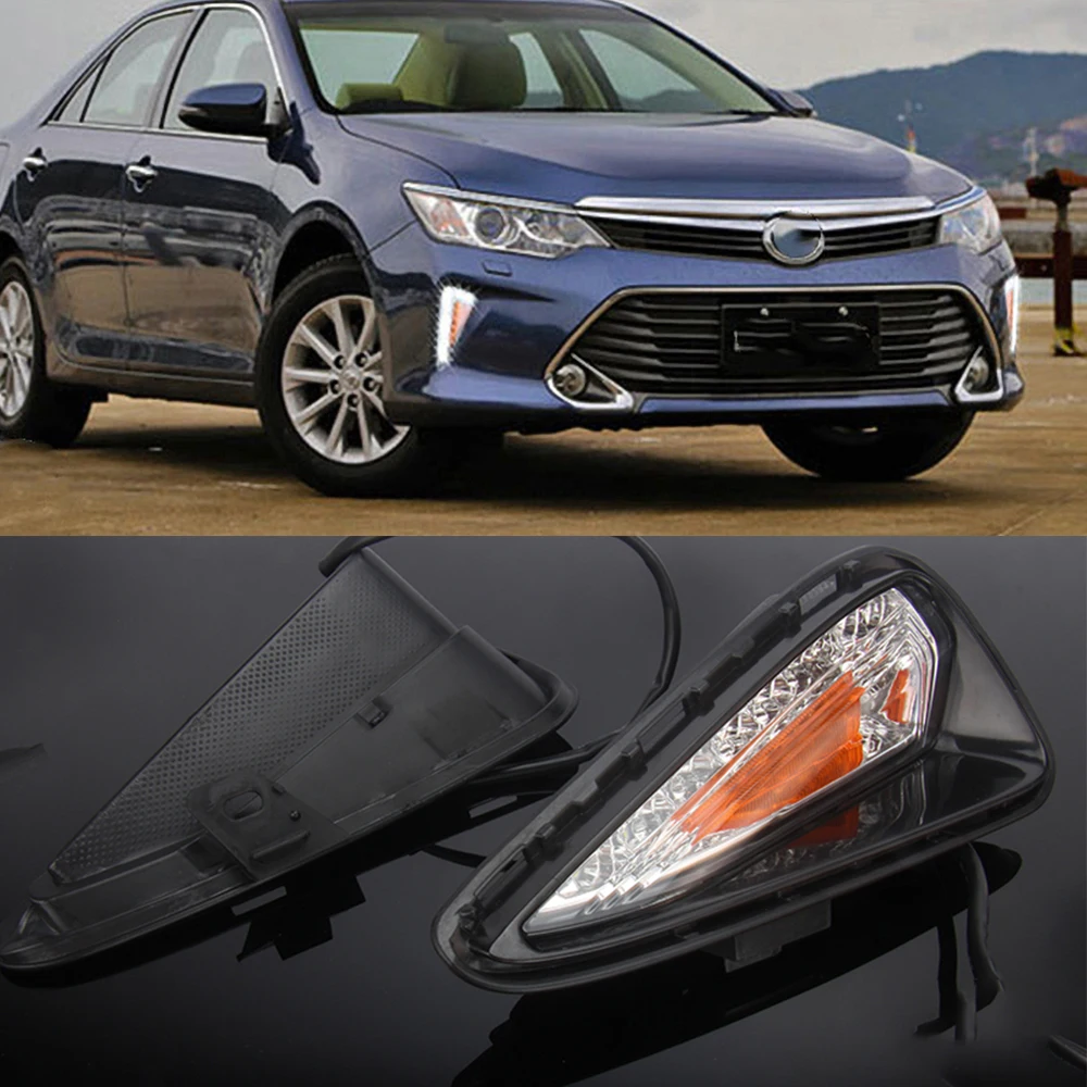 Автомобильная проблесковая 1 комплект светодиодный для Toyota Camry 2015 2016 2017 DRL Дневной