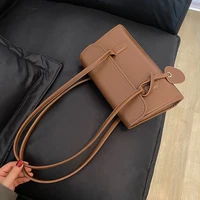 retro mini pu leather shoulder crossbody bag with long handles for women fashion luxury baguette underarm handbags purses female