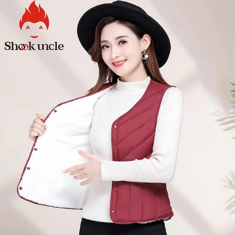 Зимний пуховой жилет из хлопка верхняя одежда Осенний Женский приталенный