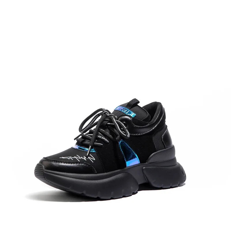 FEDONAS Newest Women Sneakers Flats Platforms Casual Shoes Woman Genuine Leather+ Stretch Fabric Autumn Sport Shoes Sneakers