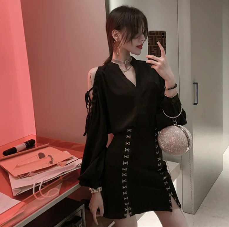 

Летний сексуальный женский костюм в стиле ретро с рукавами-фонариками