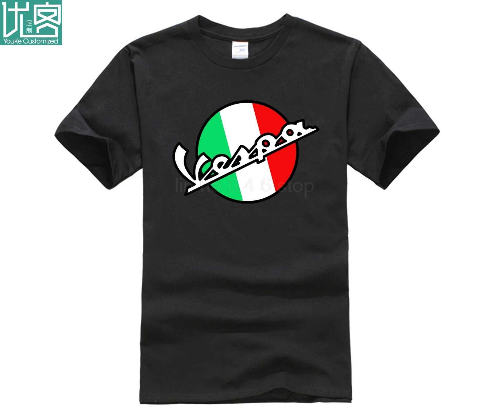 Классическая винтажная 3d футболка Vespa Мужская итальянская брендовая с скутером