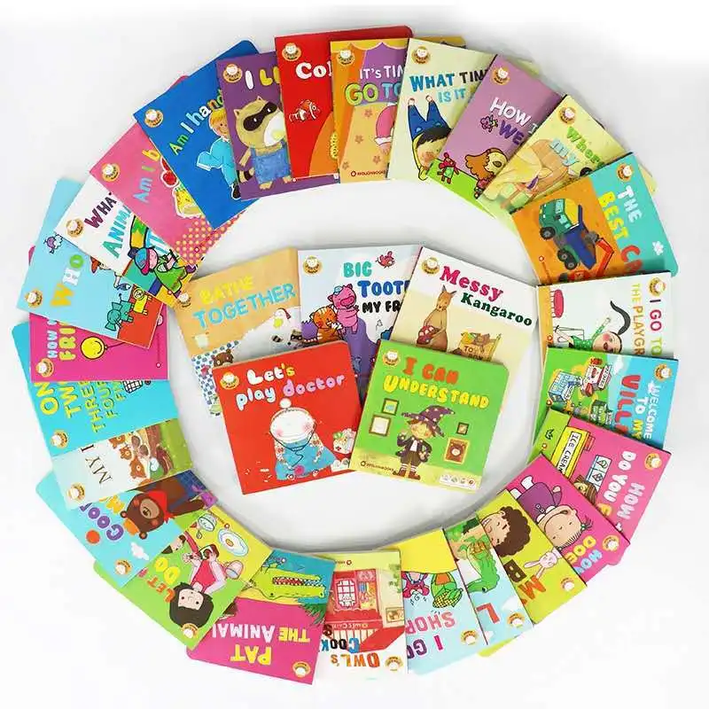 

30 Books/Set English Version Of Picture Book For Children And Baby Enlightenment Puzzle Flip Book Fun Point Reading Picture Book